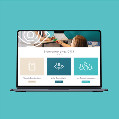 conception graphique interface développement site web responsive ophtalmologie agence de communication Orléans 