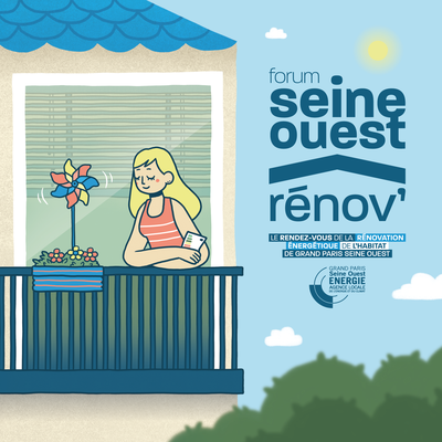 création graphique visuel identité forum seine ouest rénov' illustration affiche réseaux sociaux flyer agence de communication Orléans