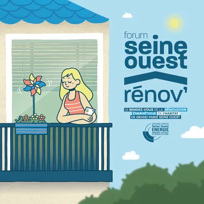 création graphique visuel identité forum seine ouest rénov' illustration affiche réseaux sociaux flyer agence de communication Orléans