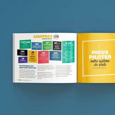 création rapport d'activité agence régionale de santé mise en page Centre-Val de Loire agence de communication