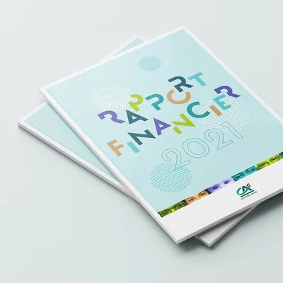 création mise en page brochure rapport financier crédit agricole infographies chiffres statistiques agence de communication Centre-Val de Loire