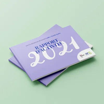 création mise en page graphique rapport d'activité brochure infographies agence régionale santé Centre-Val de Loire agence de communication