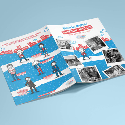 création graphique illustrations personnalisées mise en page bilan de mandat député Caroline Janvier agence de communication 