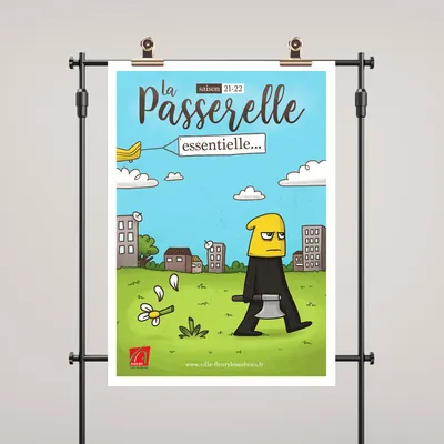 création identité graphique saison culturelle centre culturel la passerelle illustration affiche programme agence de communication