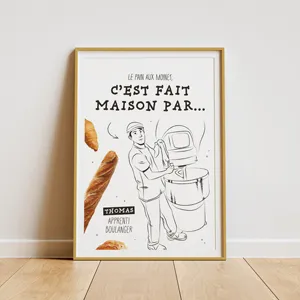 Illustrations affiches illustrées boulangerie le pain aux moines Orléans mardié