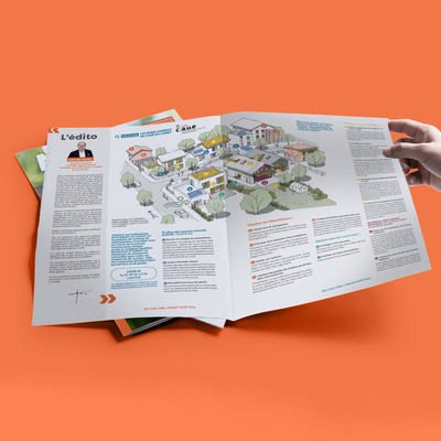 création journal d'information locales bimestriel mise en page agence de communication Orléans