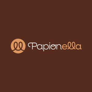 Sébastien papion artisan chocolatier logo de pâte à tartiner Papionella identité visuelle création de logo Orléans marque de chocolat