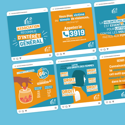 création graphique réseaux sociaux brochures dépliants mise en page maison des femmes d'Orléans agence de communication